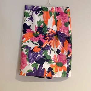 Floral pencil skirt